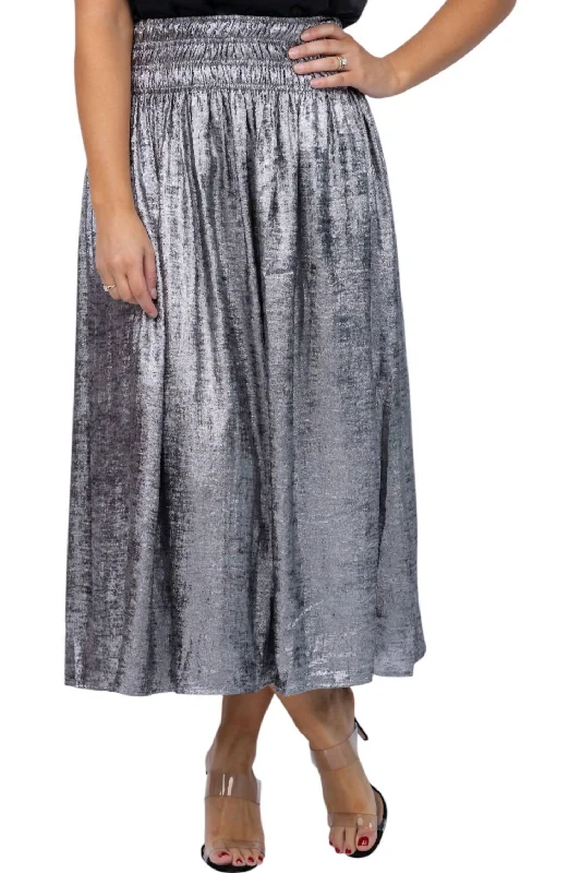 Day To Night Styles The Viola Skirt In Silver