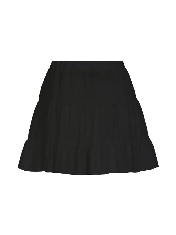 Affordable Online Boutiques Tiered Mini Linen Skirt