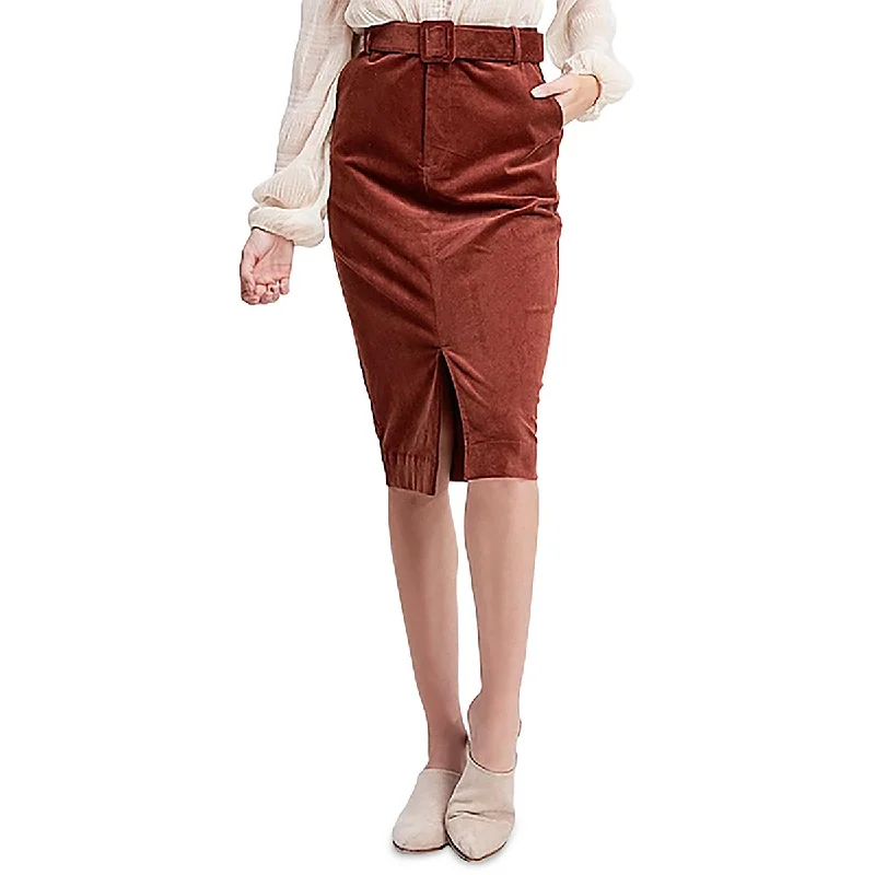 Luxury Fashion Womens Courderoy Pencil A-Line Skirt