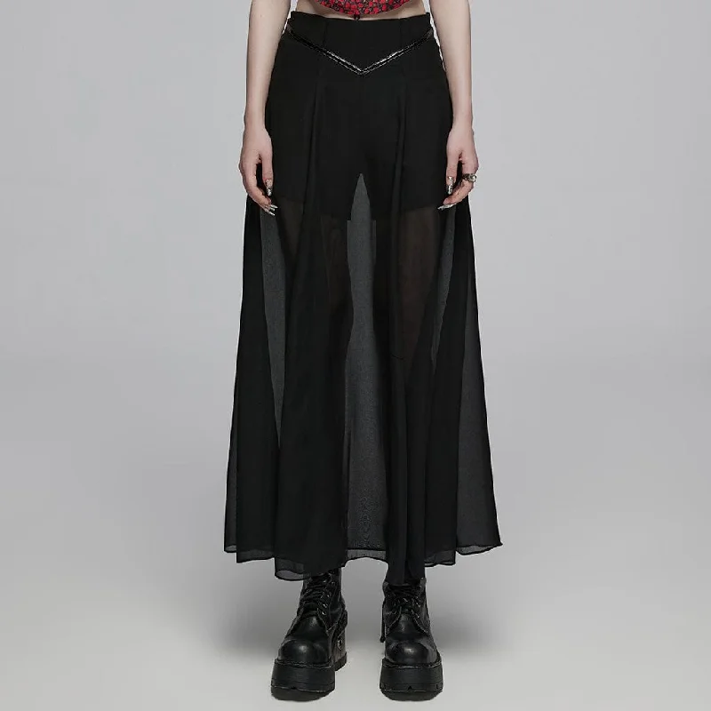 Big Savings Women's Gothic Double-layered High-waisted Skirt