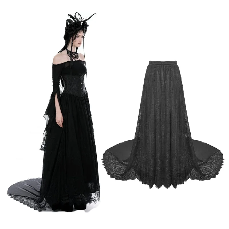 Women's Clothes And Apparel Sets Women's Gothic Lace Layered Draggle-tailed Skirt
