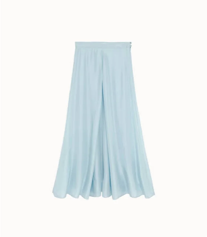 Women's Fashion-Forward Apparel Women's Habotai Silk Skirt In Sky