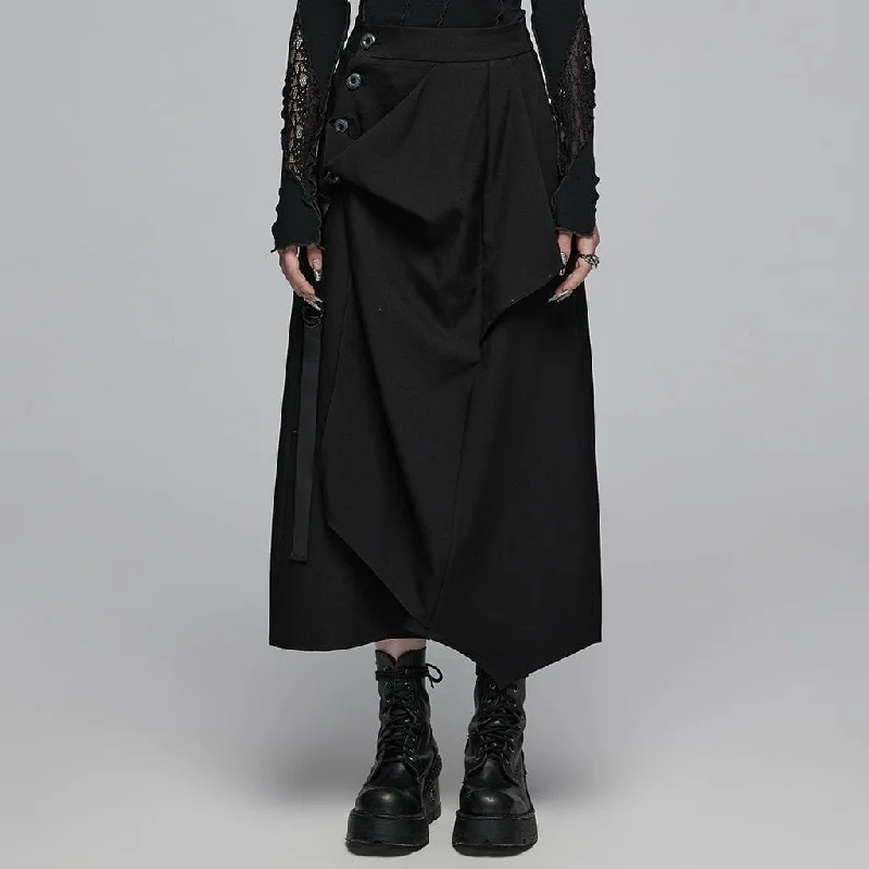 Save Big Women's Punk Irregular Ruched Skirt