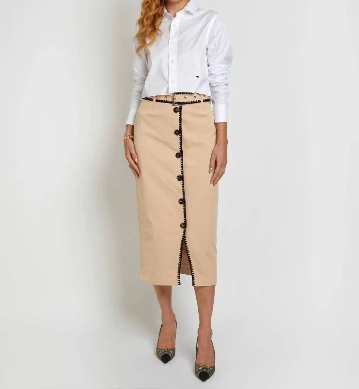 Women's Comfortable Lounge Garments Zuzu Skirt In Natural