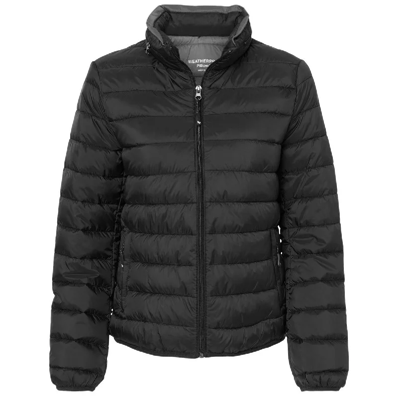 Women's Activewear for Exercise and Sports Weatherproof Women's Black PillowPac Puffer Jacket