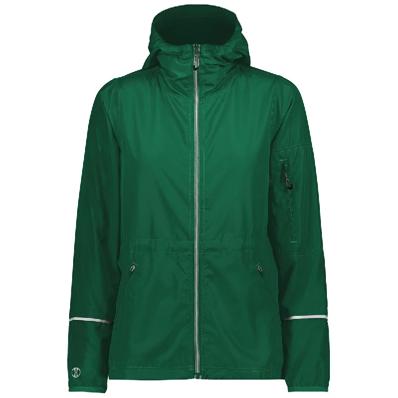 Woman Clothing Holloway Women's Dark Green Packable Full Zip Jacket