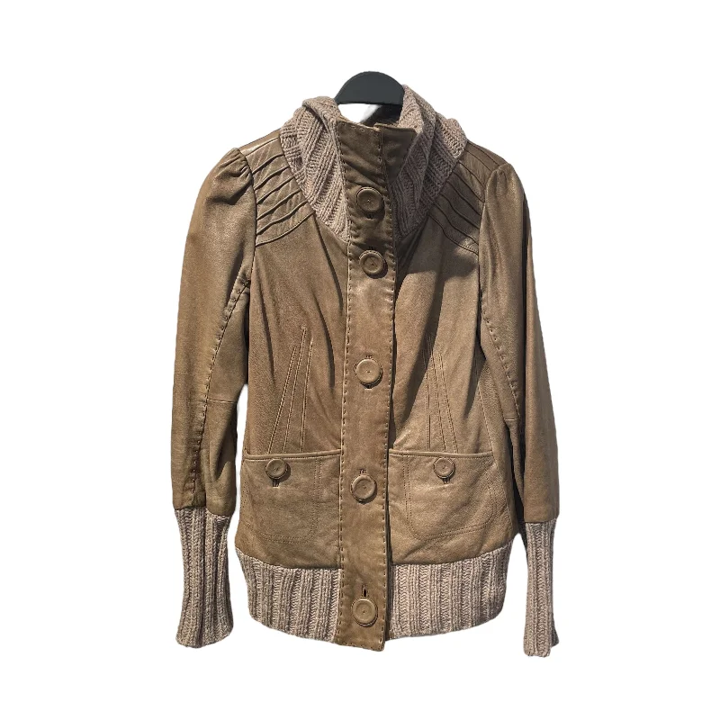 Women's Professional Outfit MACKAGE/Leather Jkt/S/Leather/CML/FULL BUTTON TURTLE NECK