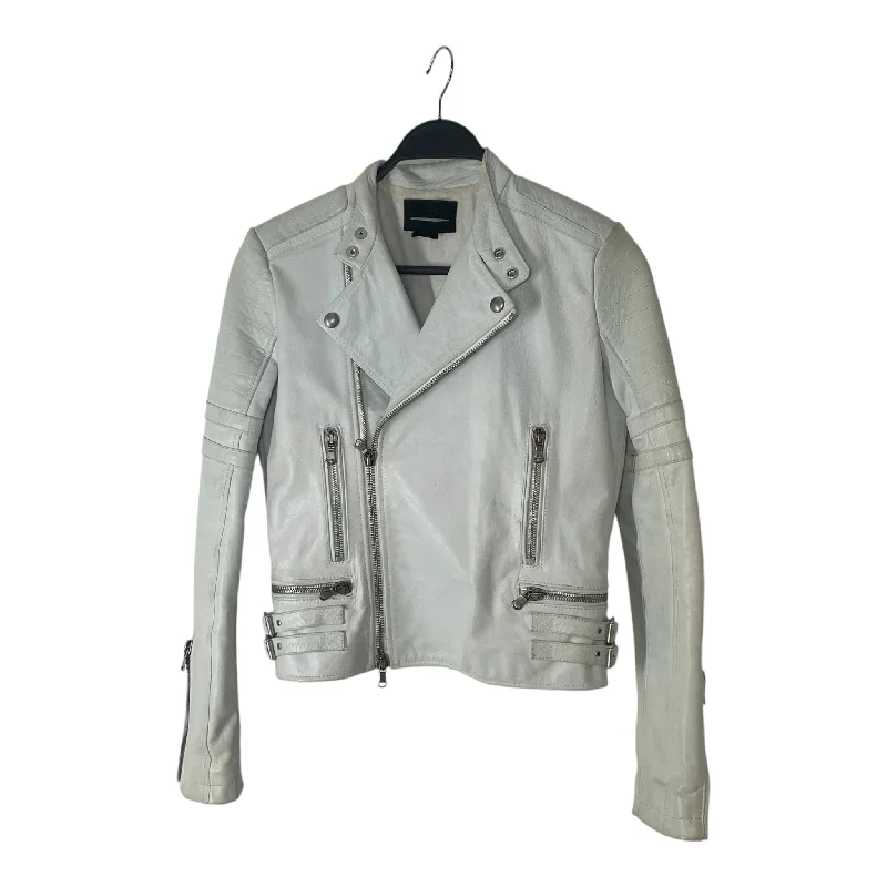 Luxury Women's Fashion DIESEL BLACKGOLD/Leather Jkt/38/Leather/WHT/