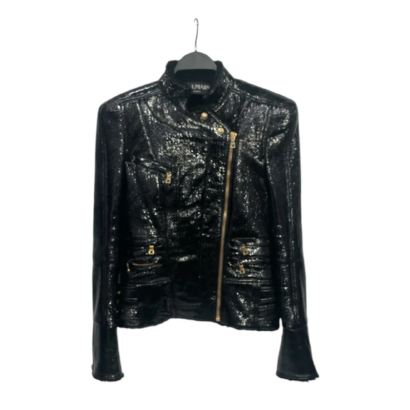 Flash Sales Today BALMAIN/Leather Jkt/30/Leather/BLK/Double Breasted/