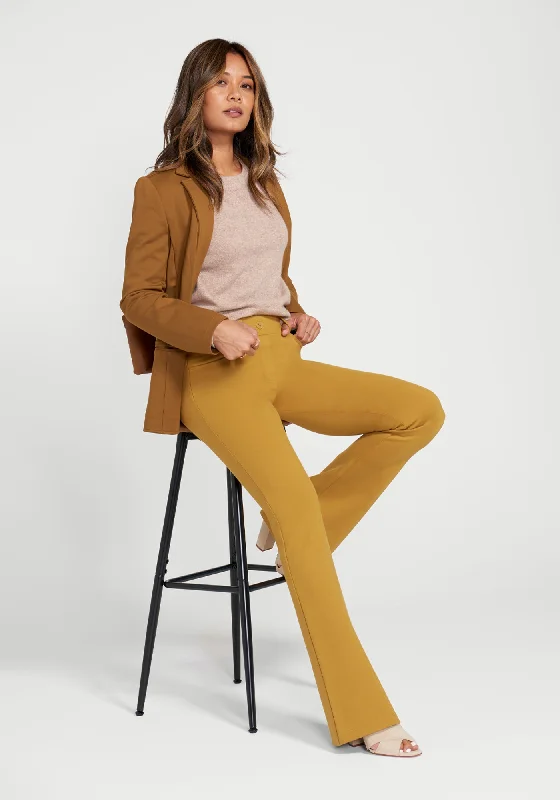 Women's Elegant Outfit 7-Pocket Dress Pant Yoga Pant | Bootcut (Cedar Glow)