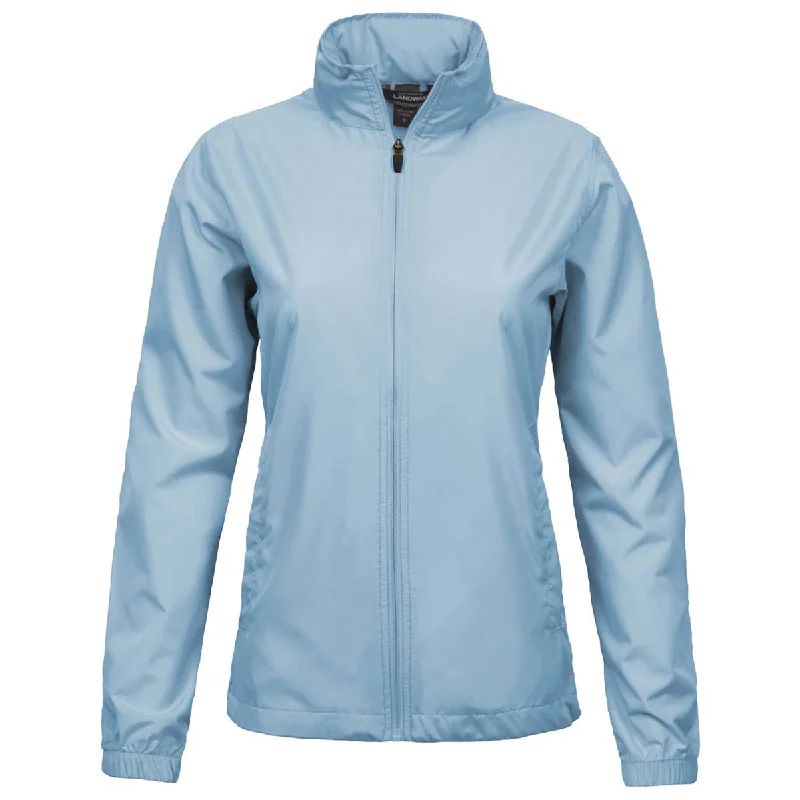 Women's Fashion Clothing Landway Women's Powder Blue Atmos Full-Zip Windbreaker