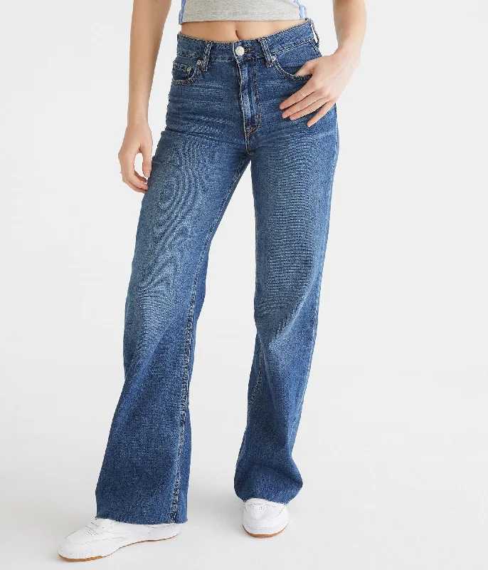 Premium Fashion Aeropostale Women's '90S Super High-Rise Wide Leg Jean***