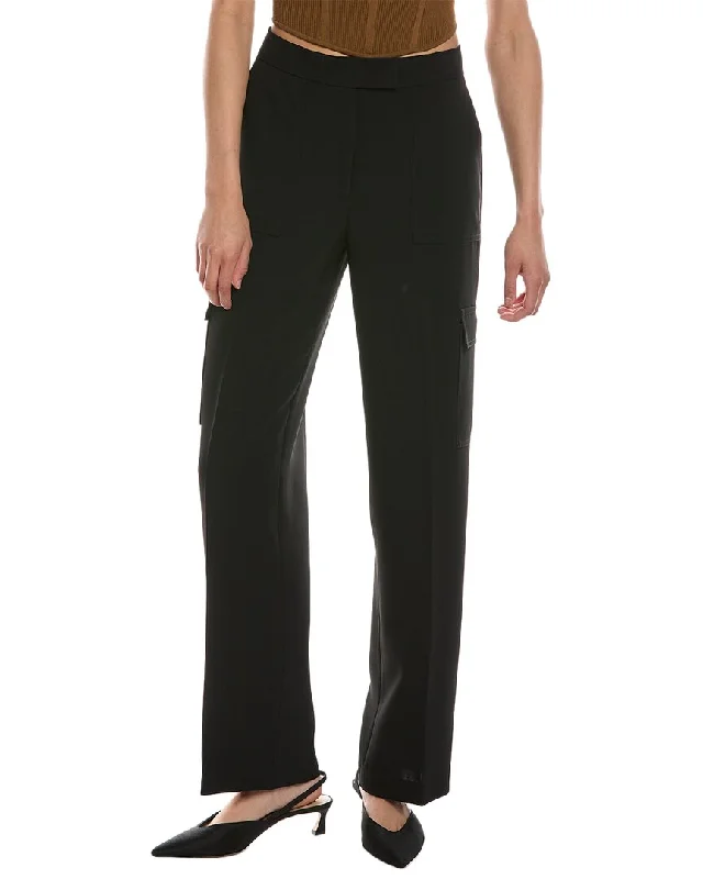 Everyday Wear Anne Klein Fly Front Wide Leg Cargo Trouser