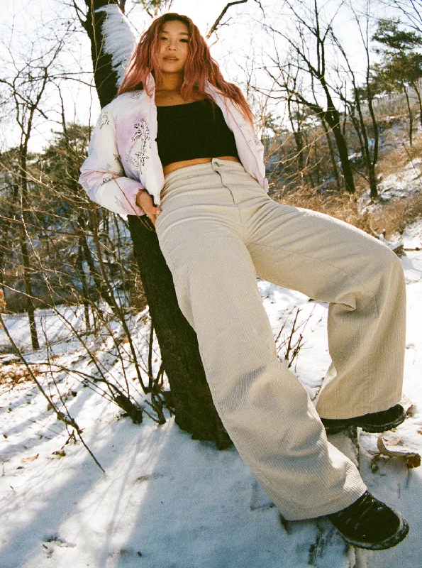 Casual Chic Chloe Kim Corduroy Pants - Pelican