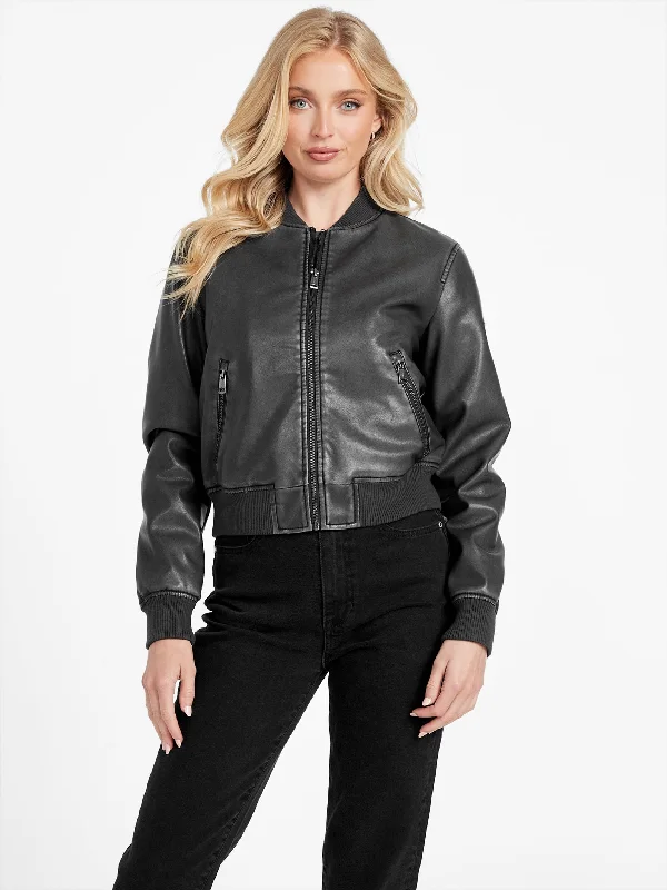 Women's Urban Fashion Everly Faux-Leather Jacket