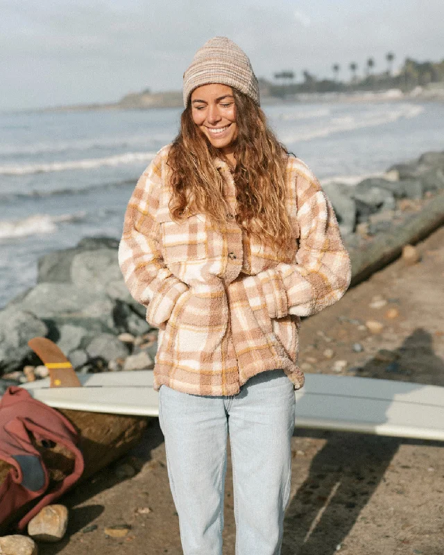 Women's High Street Fashion Fairbanks Button-Up Teddy Bear Jacket - Boulder