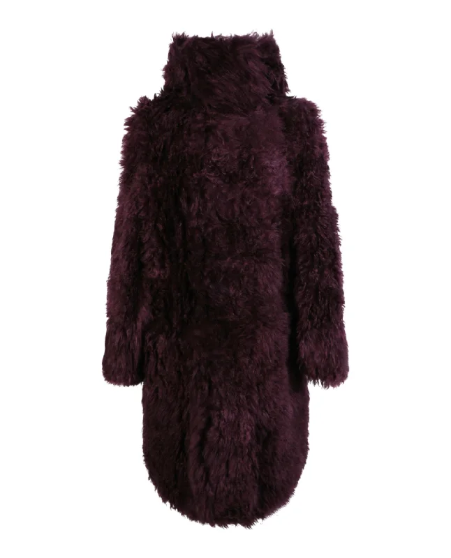 High End Fashion Faux Fur Coat