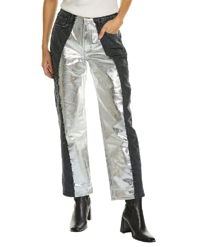 Bold Fashion FRAME Denim Pieced Orbital & Silver Chrome Straight Jean