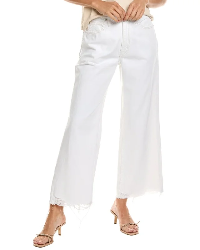 Women's Clothing Outfit Set FRAME Denim White Modern Relaxed Straight Jean