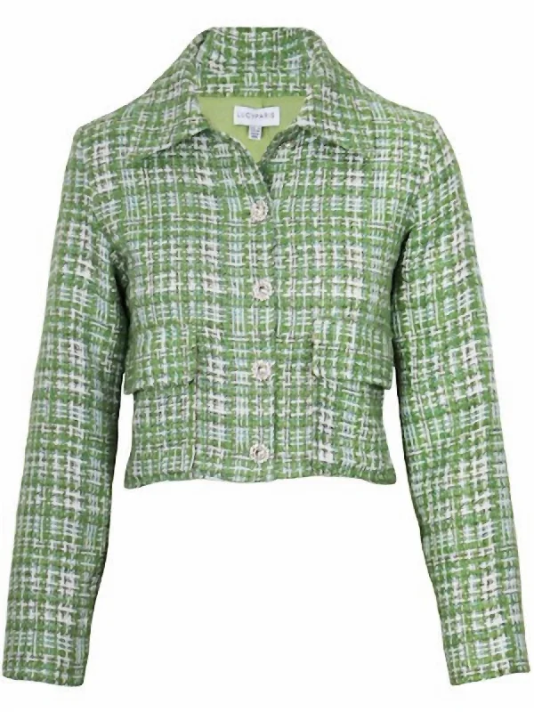 Relaxed Style Gilmore Tweed Jacket In Green