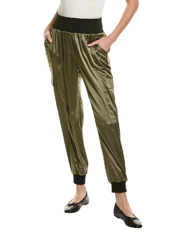 Modern Women's Apparel Go> by GoSilk Aviator Silk-Blend Pant