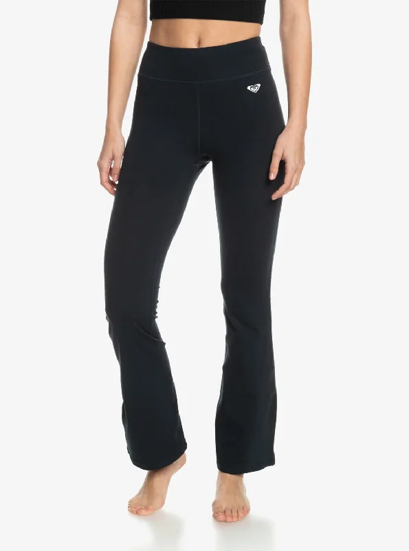 Casual Clothes For Women Heart Into It Flared Leggings - Anthracite