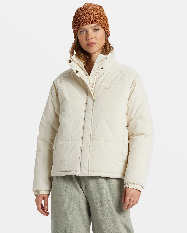 Affordable Women's Attire High Route Puffer Jacket - White Cap