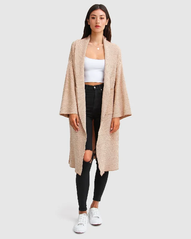 Women's Casual Attire Hold The Line Coatigan - Camel