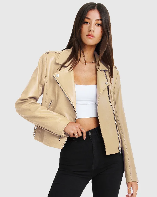 Women's Elegant Formal Outfit Just Friends Leather Jacket