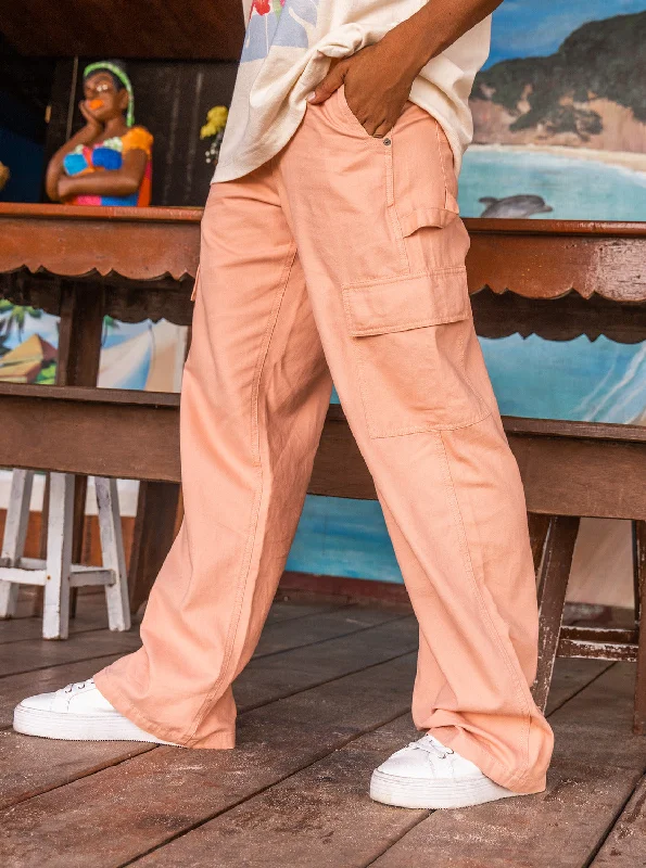 Luxe Women's Fashion Lefty Cargo Pants - Cafe Creme