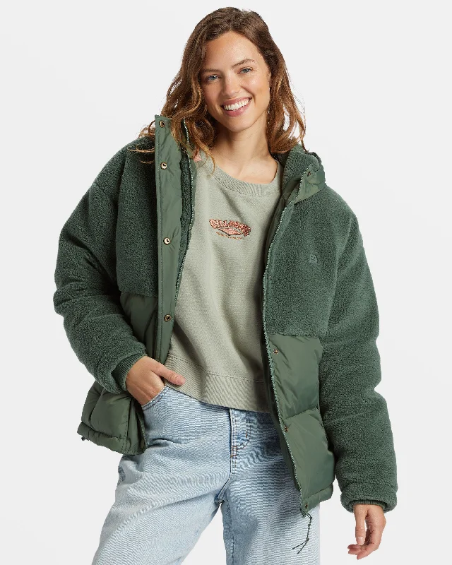 Women's Travel Attire Love Trip Puffer Jacket - Treehugger