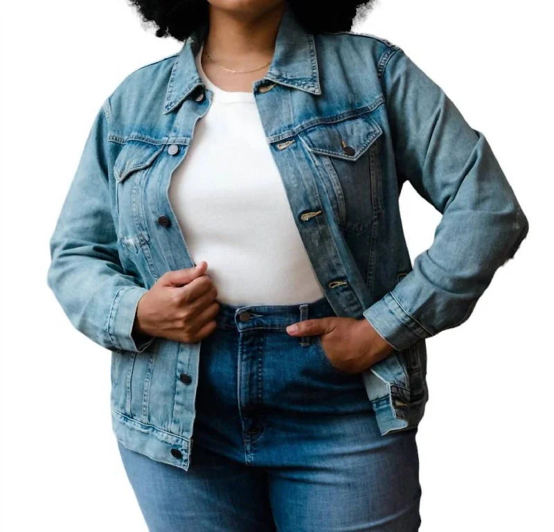 Plus Size Women's Fashion Merly Jacket In Original Wash
