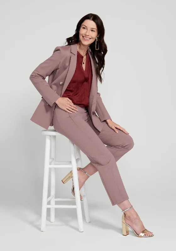 Comfortable Clothes Monroe Crop Trouser | Straight (Lilac Dusk)