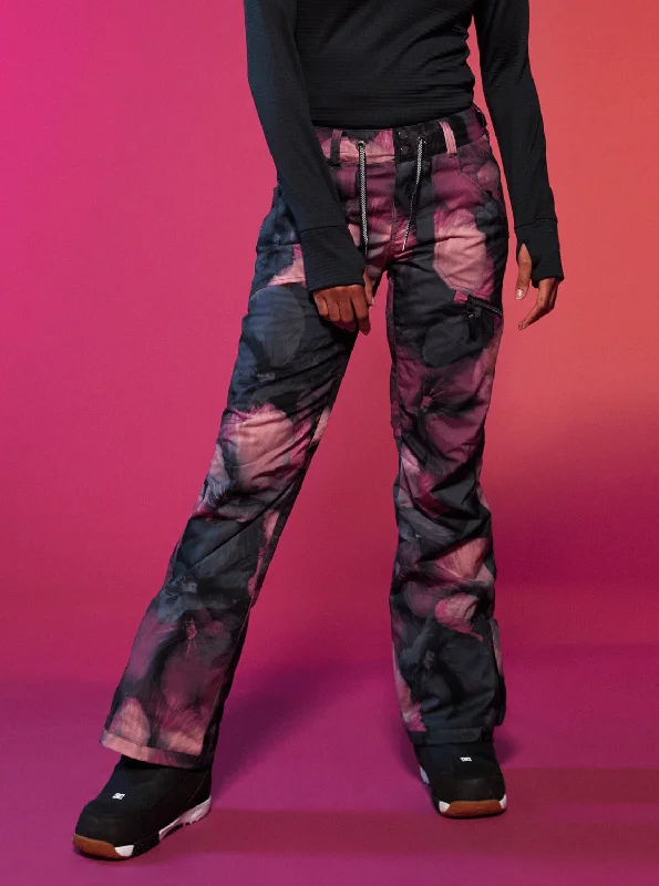 Minimalist Style Nadia Technical Snow Pants - True Black Pansy Pansy