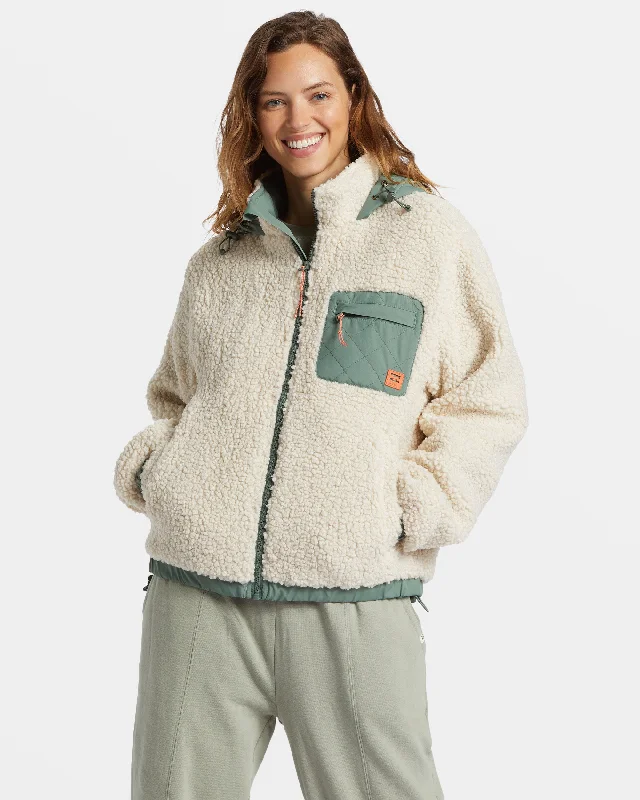 Women's Vintage-Inspired Outfit Northern Shore Hooded Jacket - White Cap