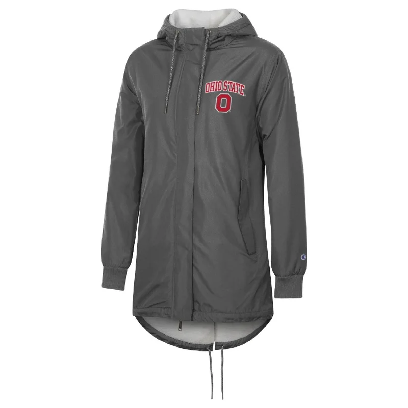 Women's Clothing Sale Online Ladies Ohio State Buckeyes Graphite Sherpa Lined Stadium Jacket