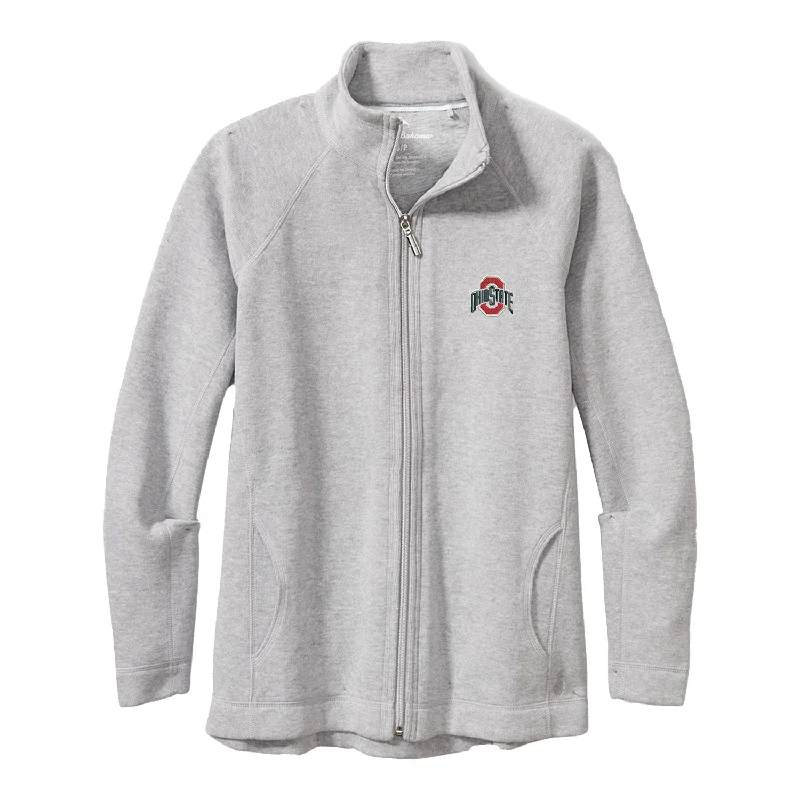 Flash Sale Clothing Ladies Ohio State Buckeyes Aruba Gray Full Zip Jacket