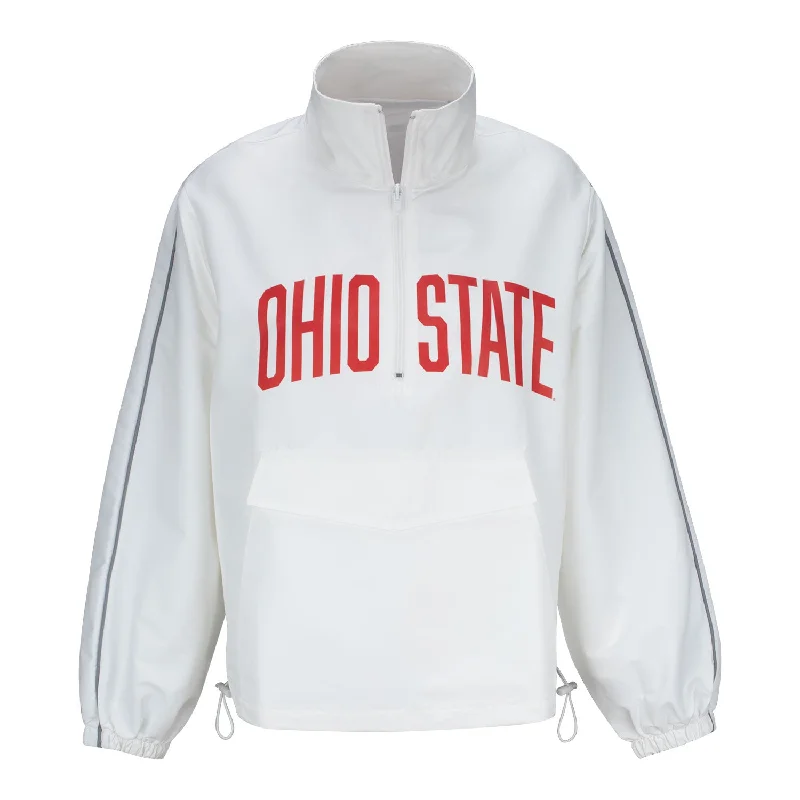 Best Online Women's Boutiques Ladies Ohio State Buckeyes Lusso 1/4 Zip Parker Rain Tech Jacket