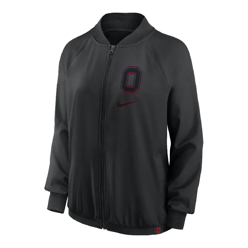 Online Boutiques Best Ladies Ohio State Buckeyes Nike Bomber Full Zip Black Jacket