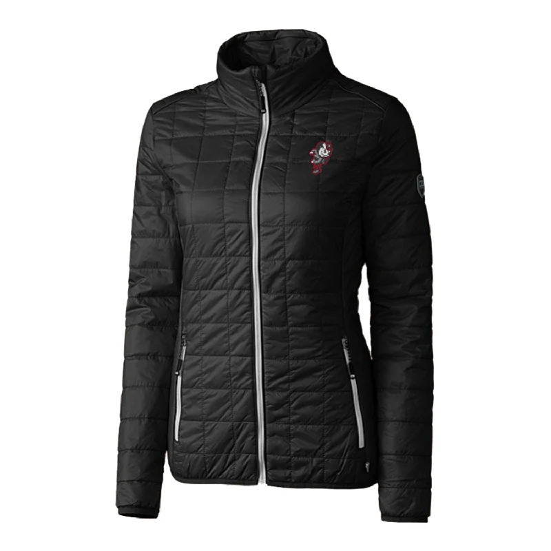 Top 10 Women's Online Clothing Stores Ladies Ohio State Buckeyes Cutter & Buck Rainier PrimaLoft Eco Insulated Black Full Zip Jacket