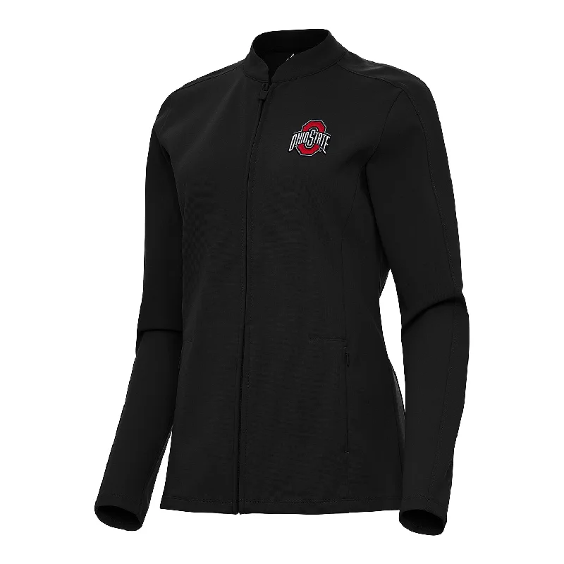 Seasonal Sale Ladies Ohio State Buckeyes Regard Full Zip Black Jacket