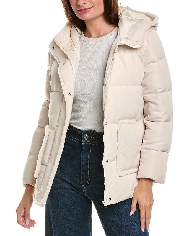 Chic Casual Style Pascale La Mode Quilted Puffer Coat