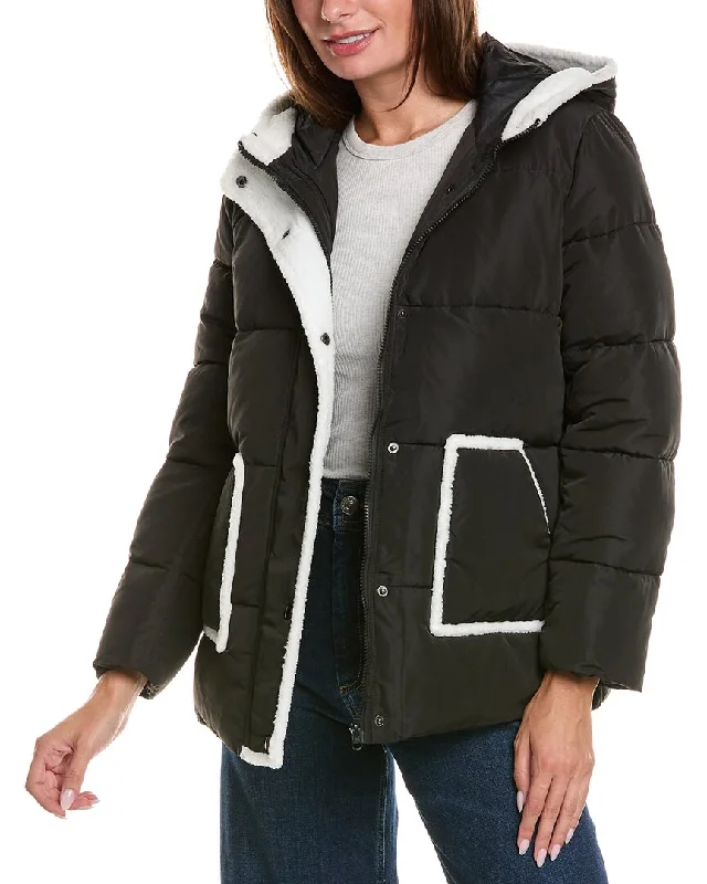 Graceful Fashion Pascale La Mode Quilted Puffer Coat