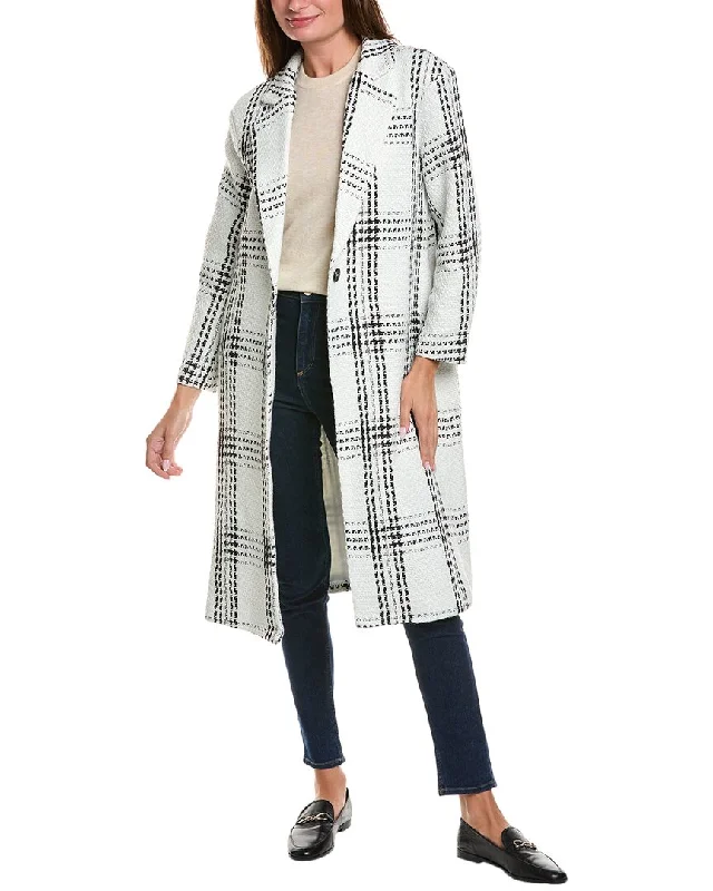 Athleisure Wear Pascale La Mode Tweed Trench Coat