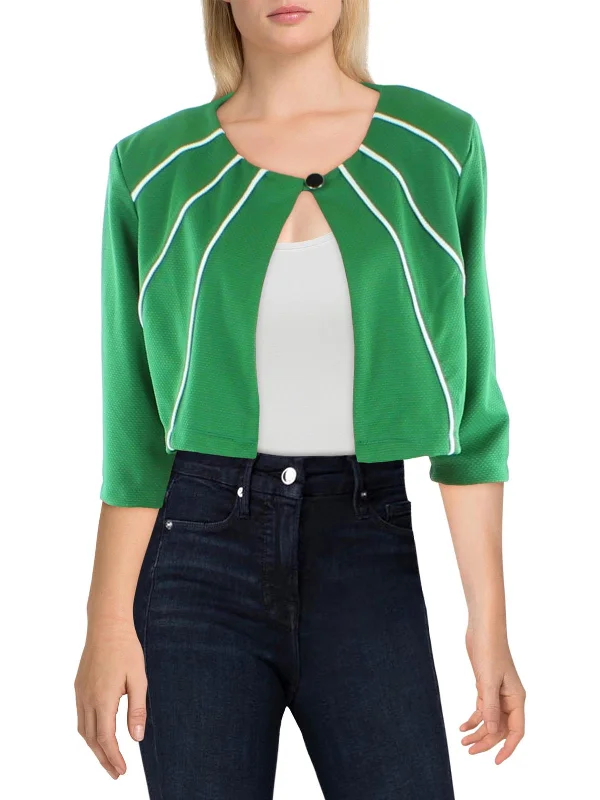 Women's Clothing Online Petites Womens Cropped Piping Bolero