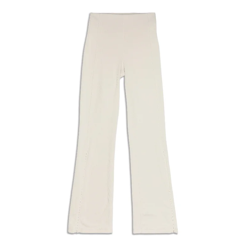 Women's Activewear Attire Softstreme Ribbed Zip Flared Pant 32.5" - Resale