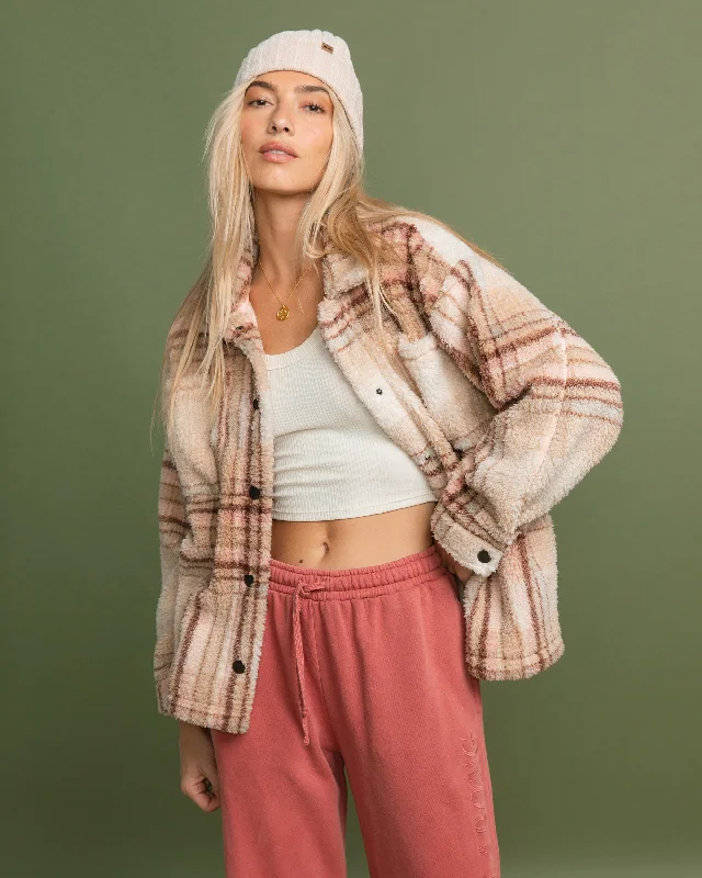 Formal Attire For Women Sundown Sherpa Jacket - Dusty Peach