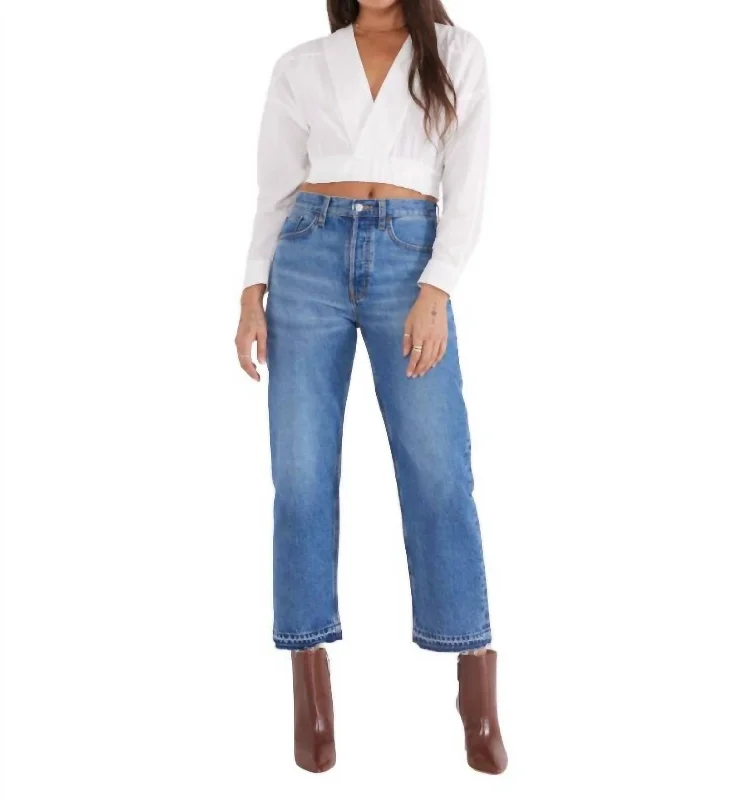 Women's Casual Apparel For Weekends Tyler Straight Crop In Cielo