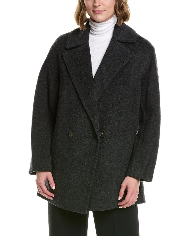 Elegant Styles Vince Fine Wool-Blend Car Coat