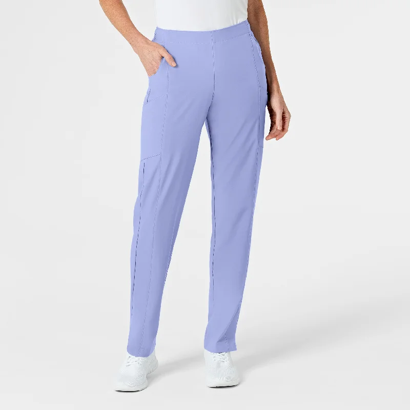 Affordable Luxury Women's Garments W123 Women's Flat Front Cargo Scrub Pant - Ceil Blue